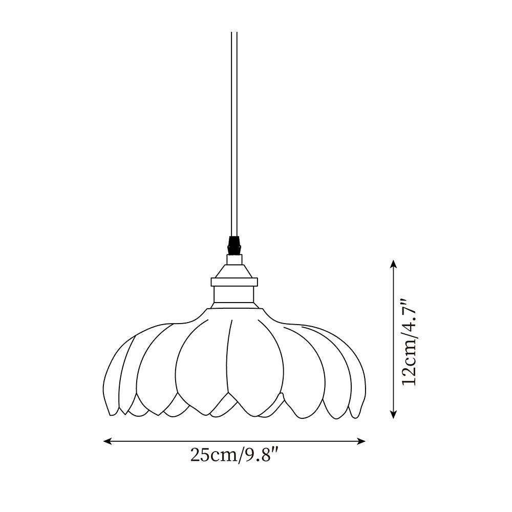 Limea Groene hanglamp met Bloemmotief van glas