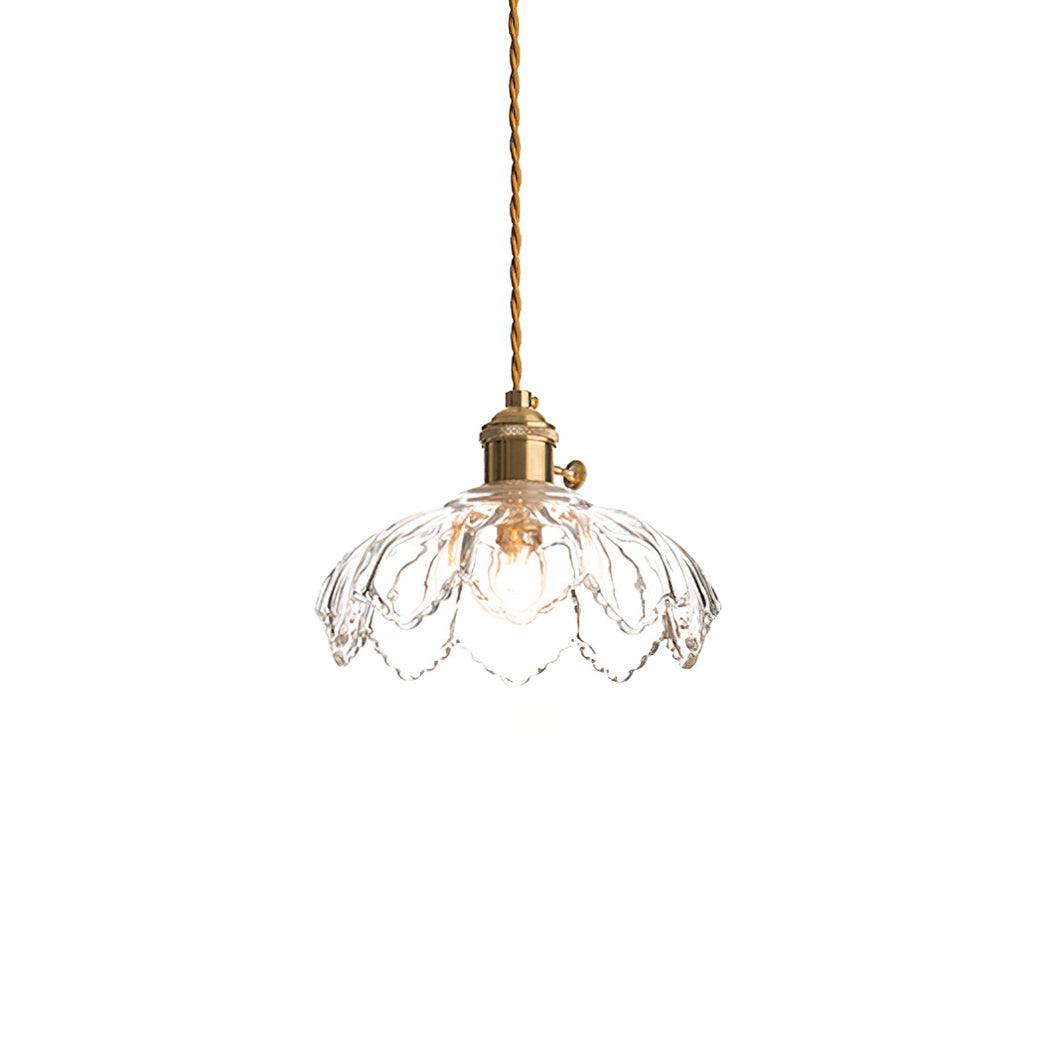 Limea Groene hanglamp met Bloemmotief van glas