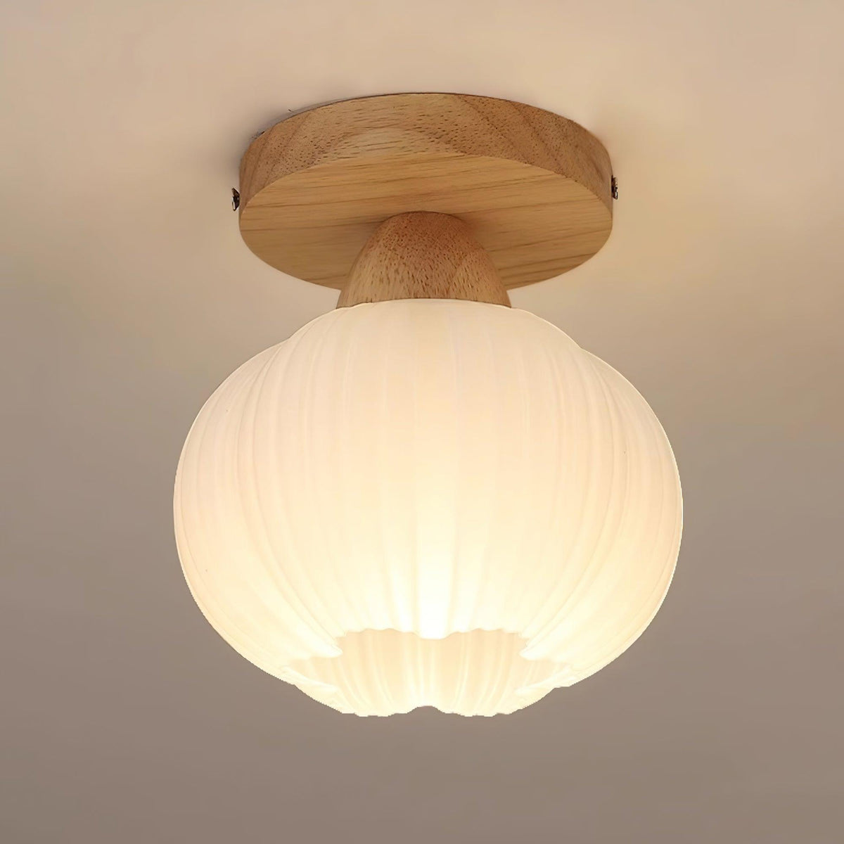 Dura Grote Bloemzak plafondlamp van Hout