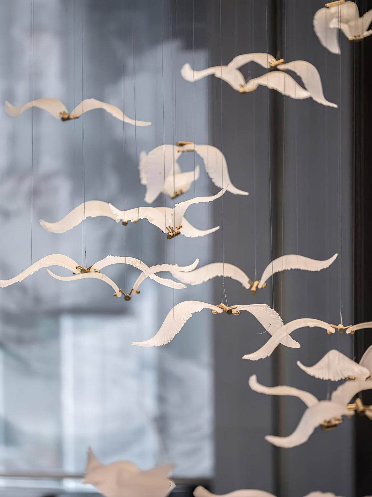 Faelis luxe Grote Zeevogel glas Kroonluchter