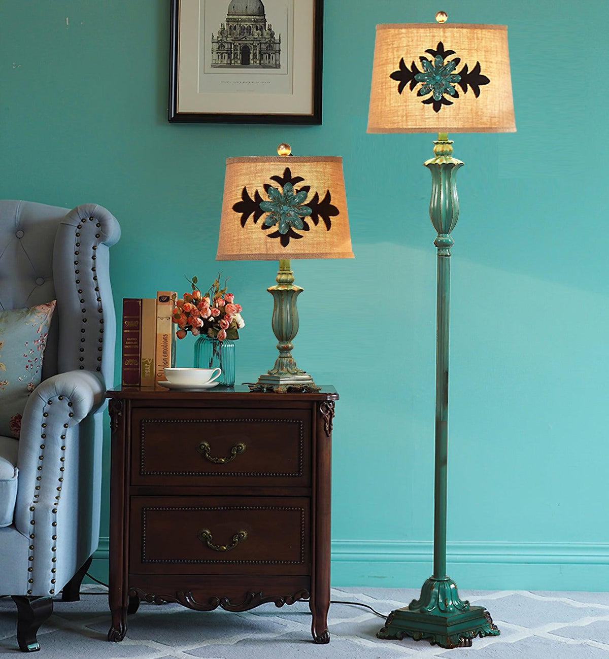 Lucirina Vintage hars vloerlamp