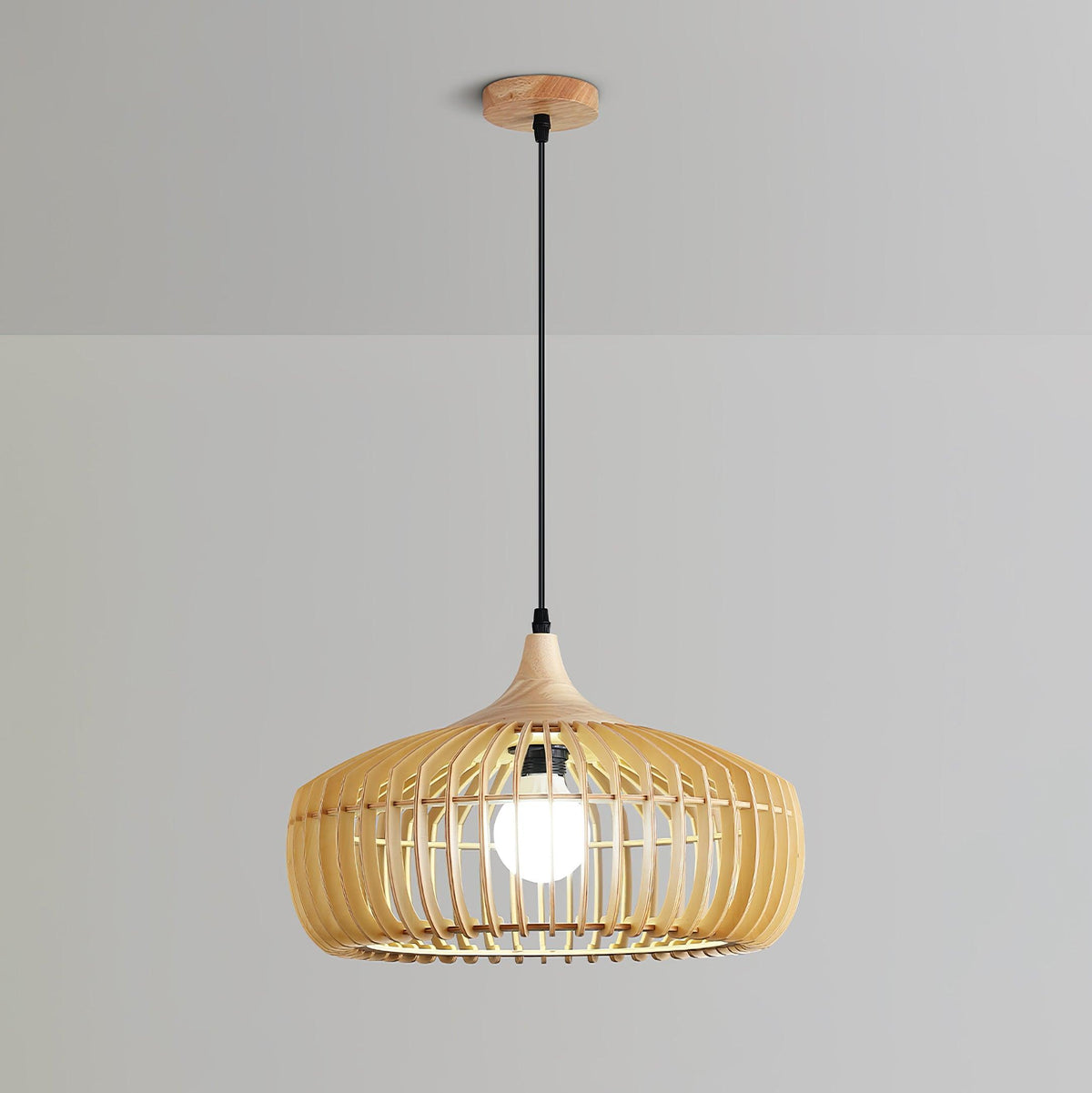 Lixu houten retro hanglamp