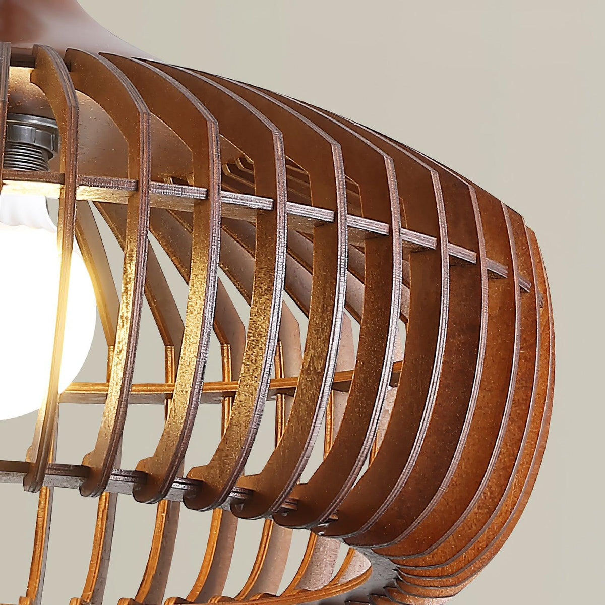Lixu houten retro hanglamp