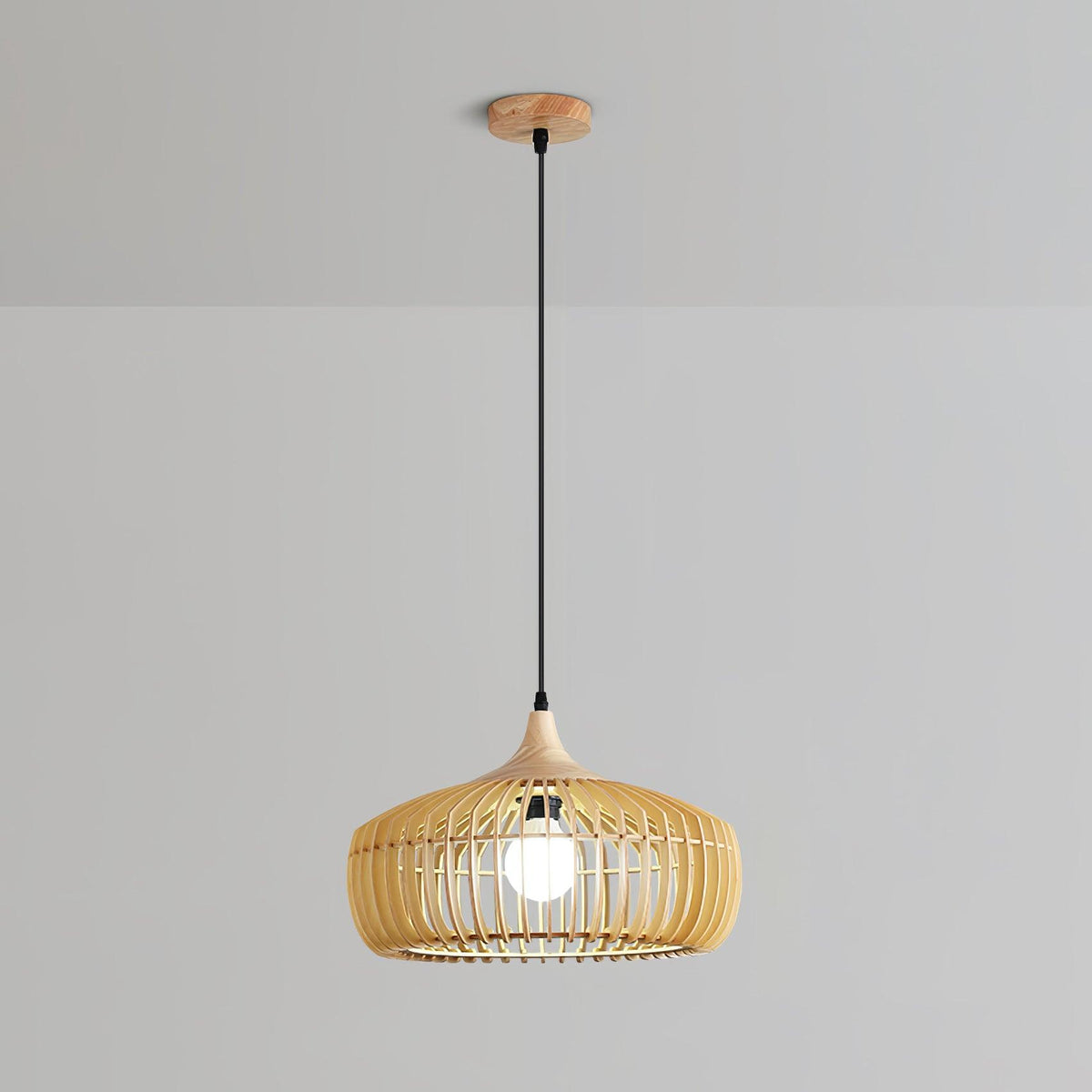 Lixu houten retro hanglamp