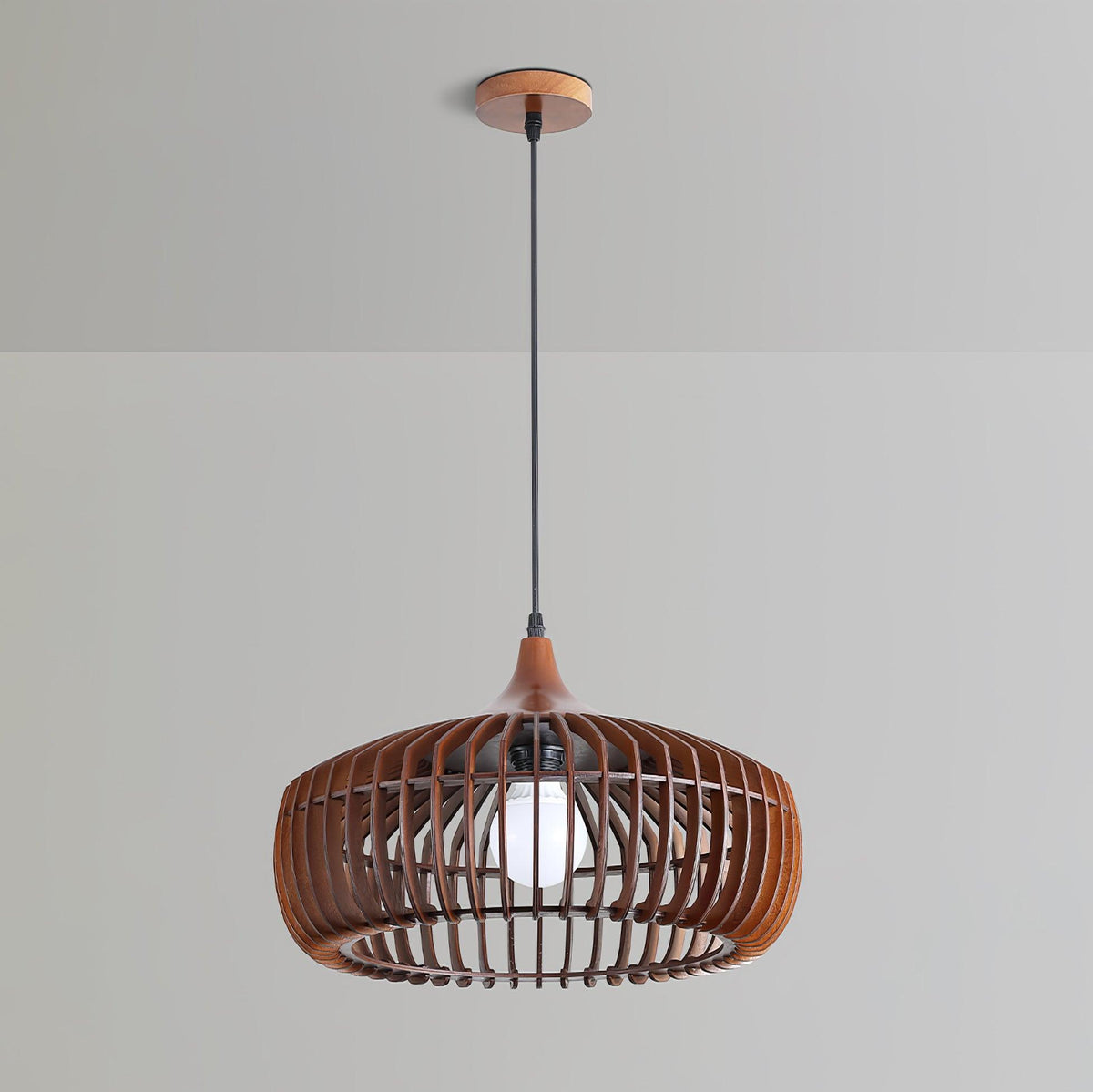 Lixu houten retro hanglamp