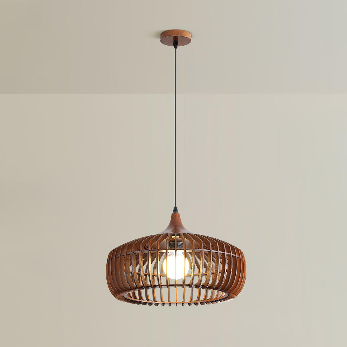 Lixu houten retro hanglamp