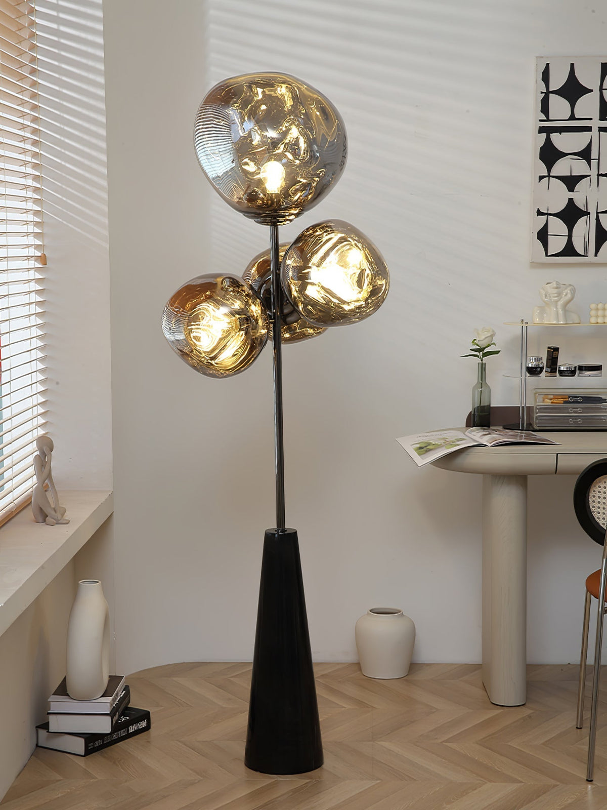 Viri moderne vloerlamp met marmer