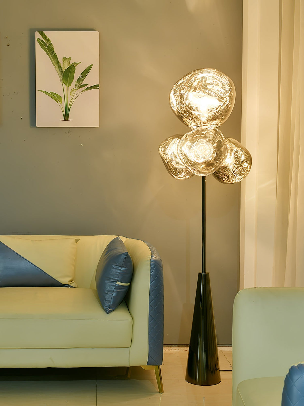 Viri moderne vloerlamp met marmer