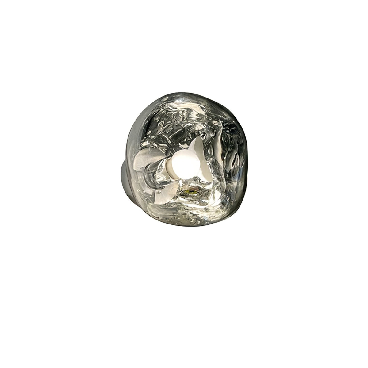 Leni wandlamp met amberkleurig rookglas