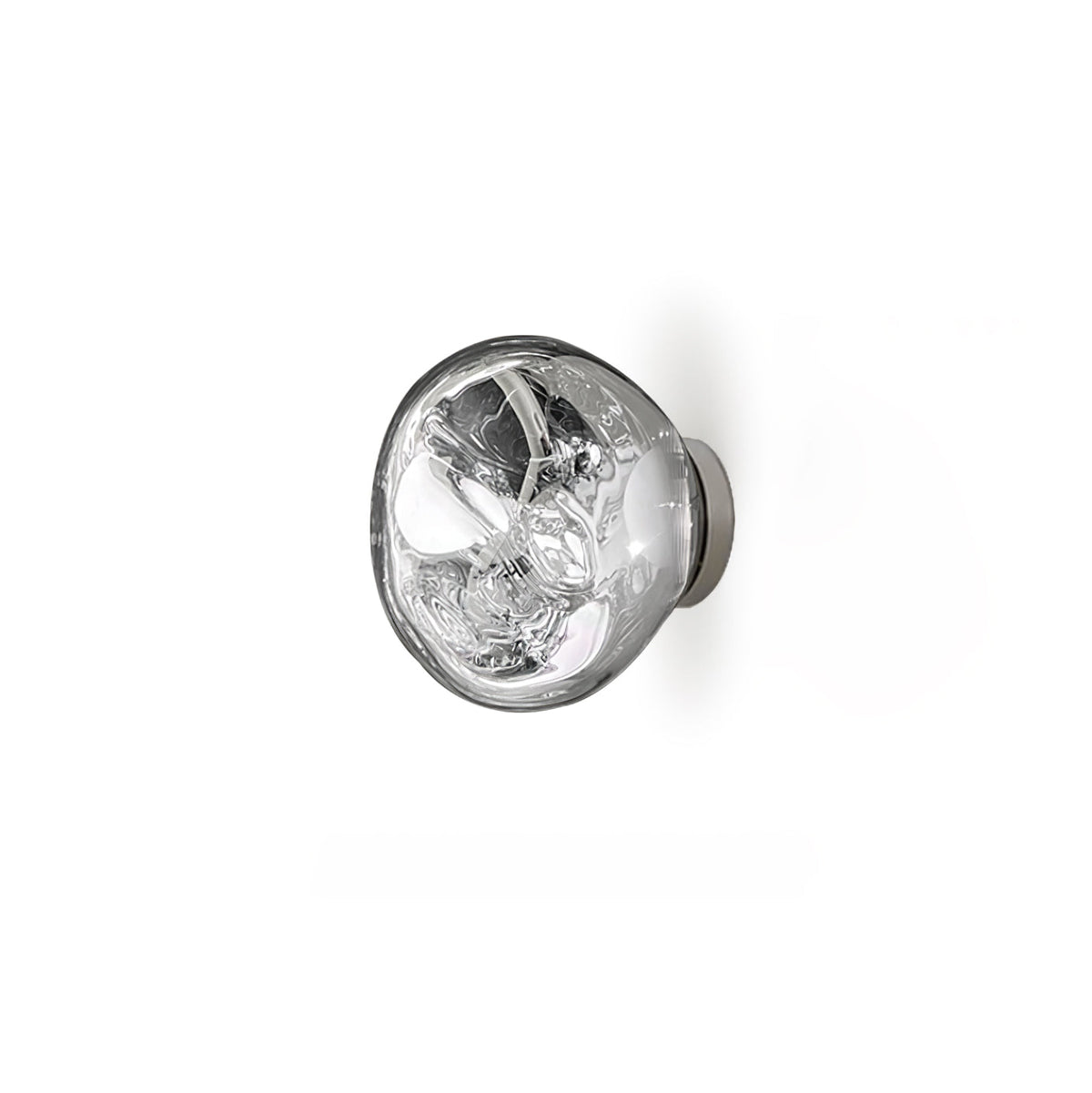 Leni wandlamp met amberkleurig rookglas