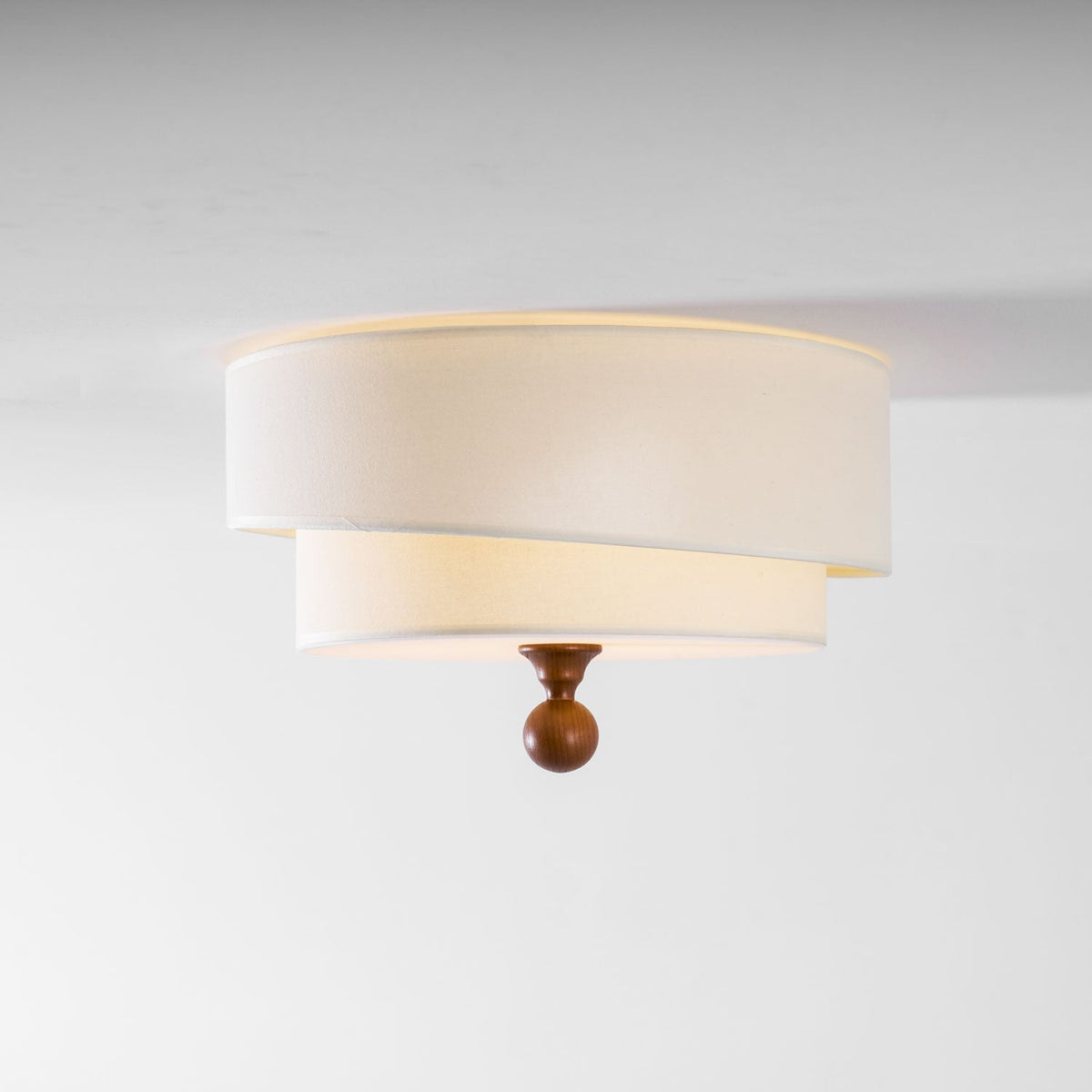 Serelira Dovemont gelaagde textiel plafondlamp