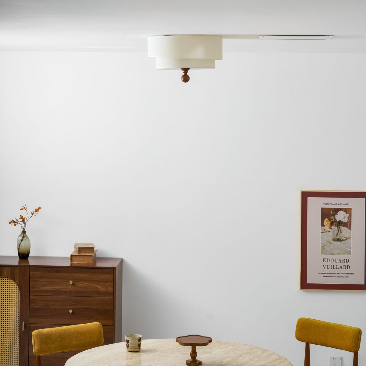 Serelira Dovemont gelaagde textiel plafondlamp