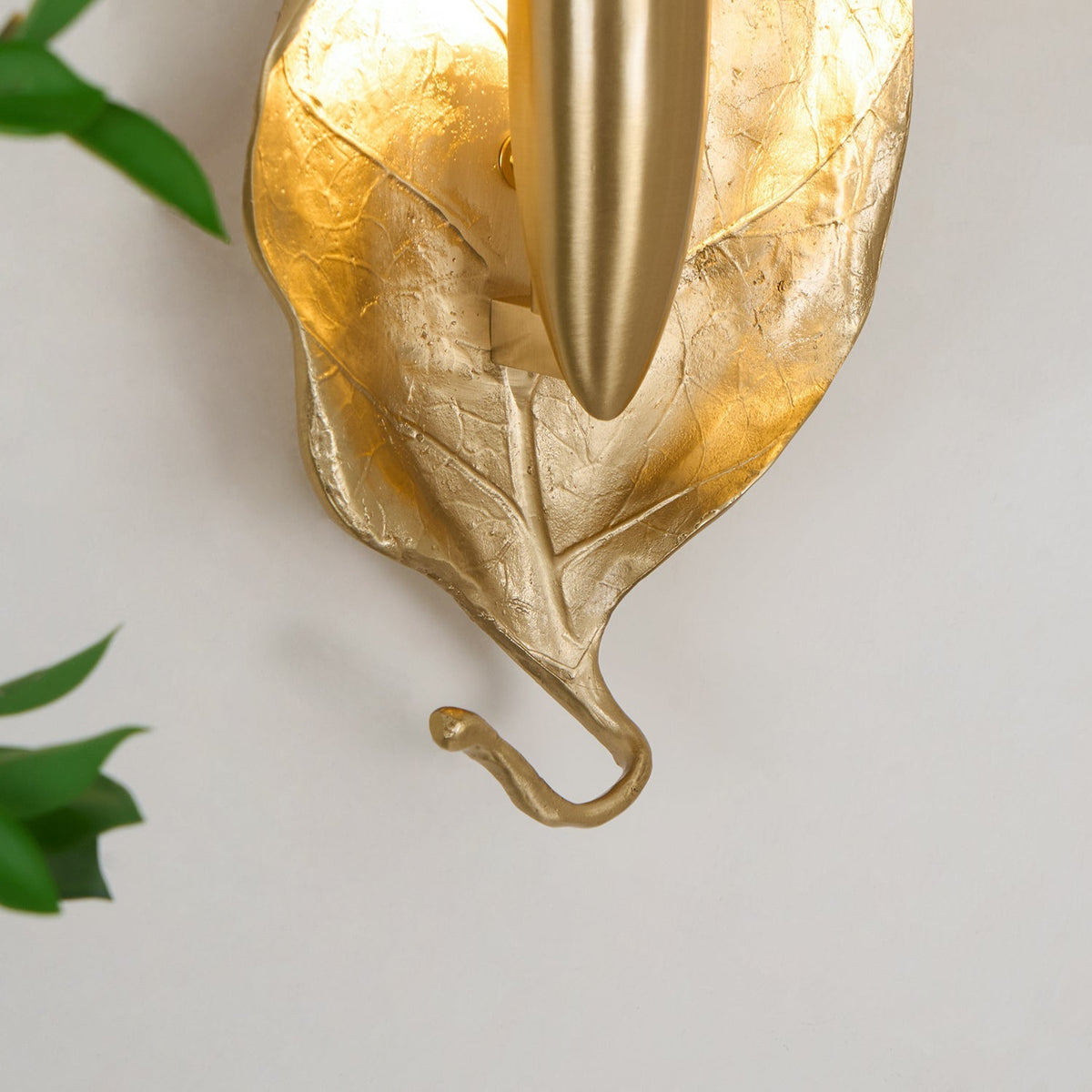 Corsel Noordse kunst Blad messing wandlamp