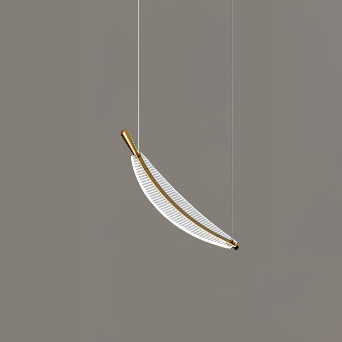 Kuo Kroonluchter Leaf Acryl Goud Elegante Moderne