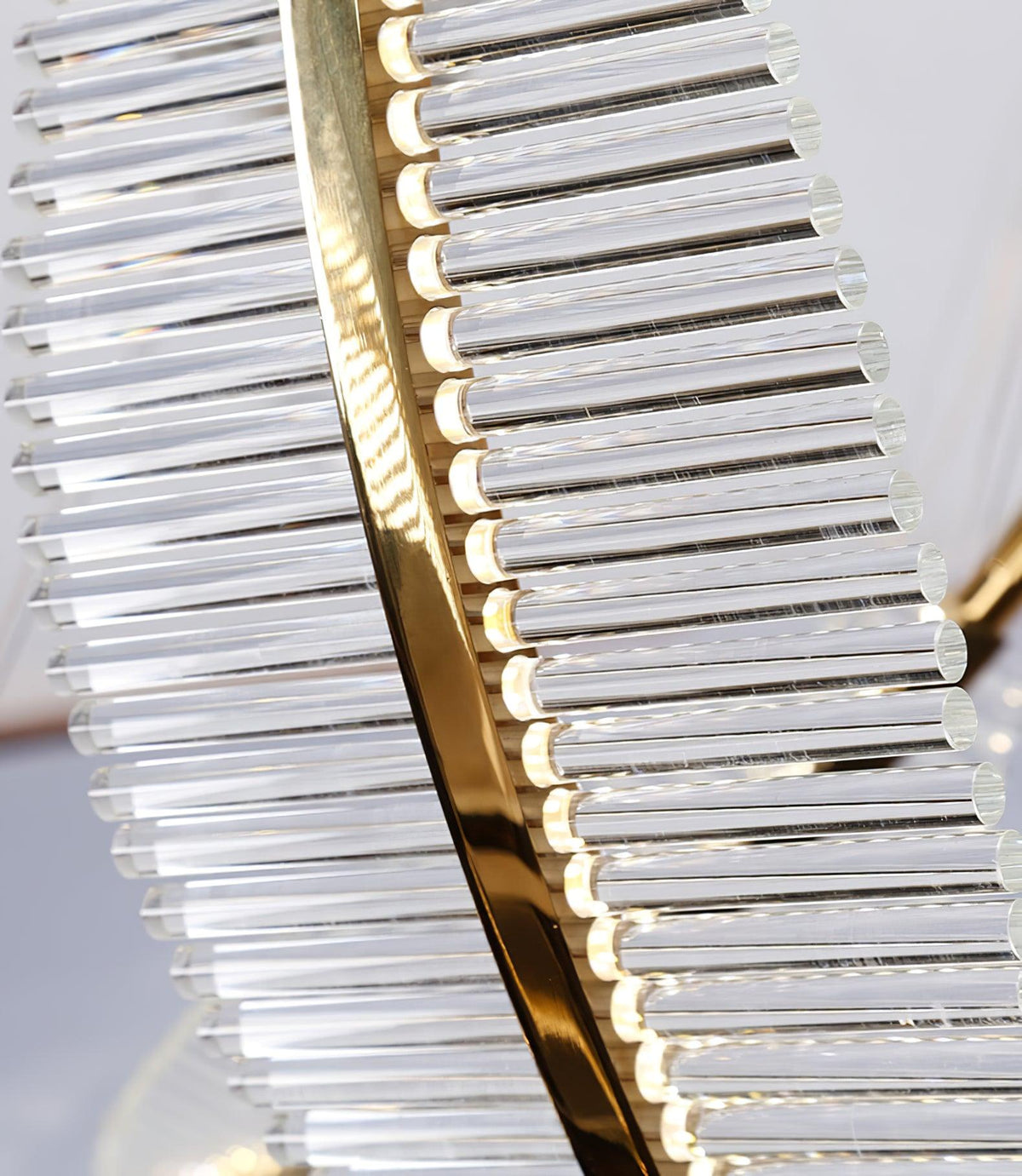 Kuo Kroonluchter Leaf Acryl Goud Elegante Moderne