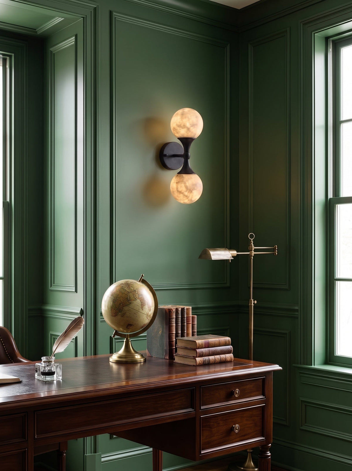 Ulverford dual albast wandlamp