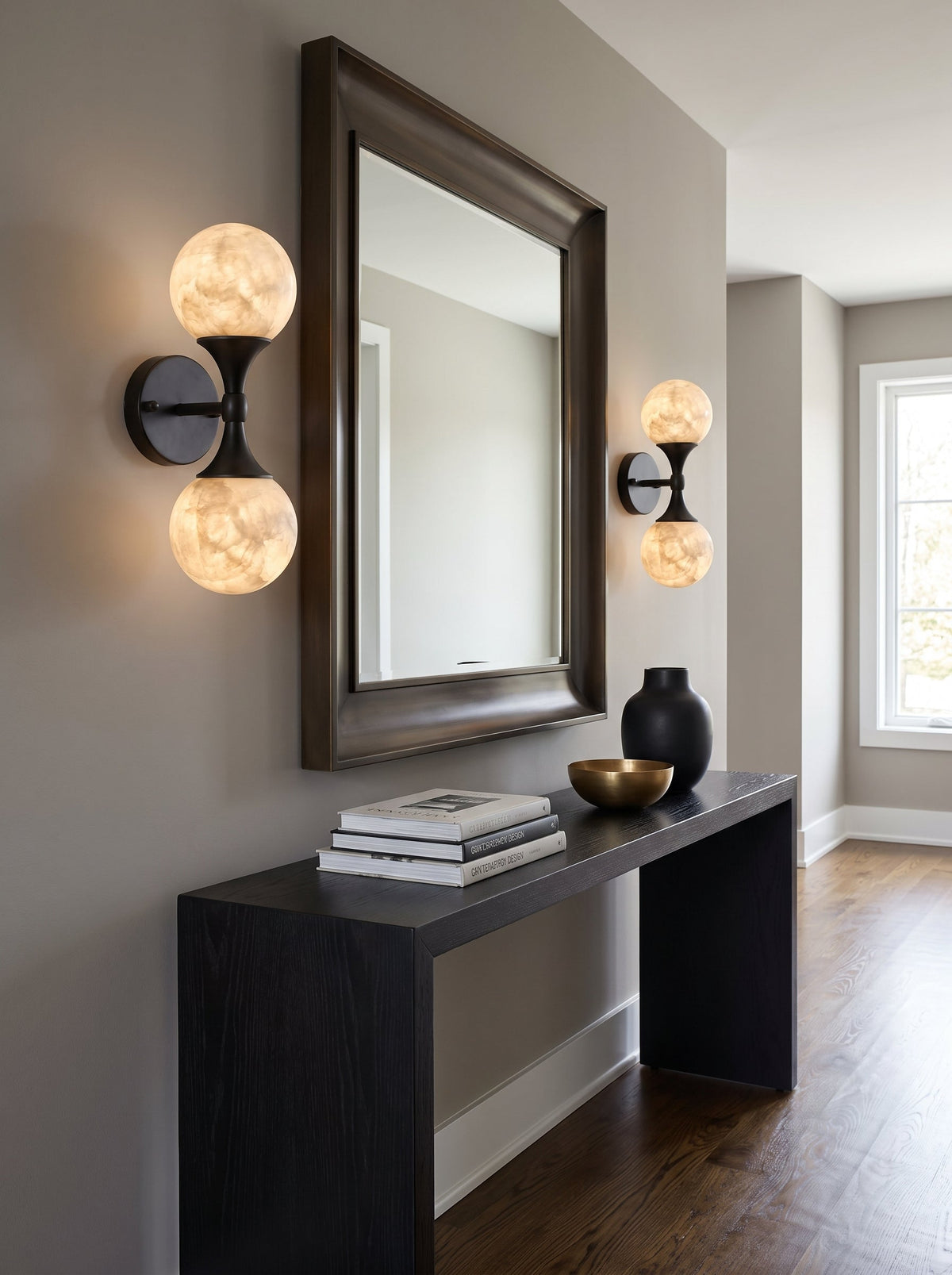Ulverford dual albast wandlamp