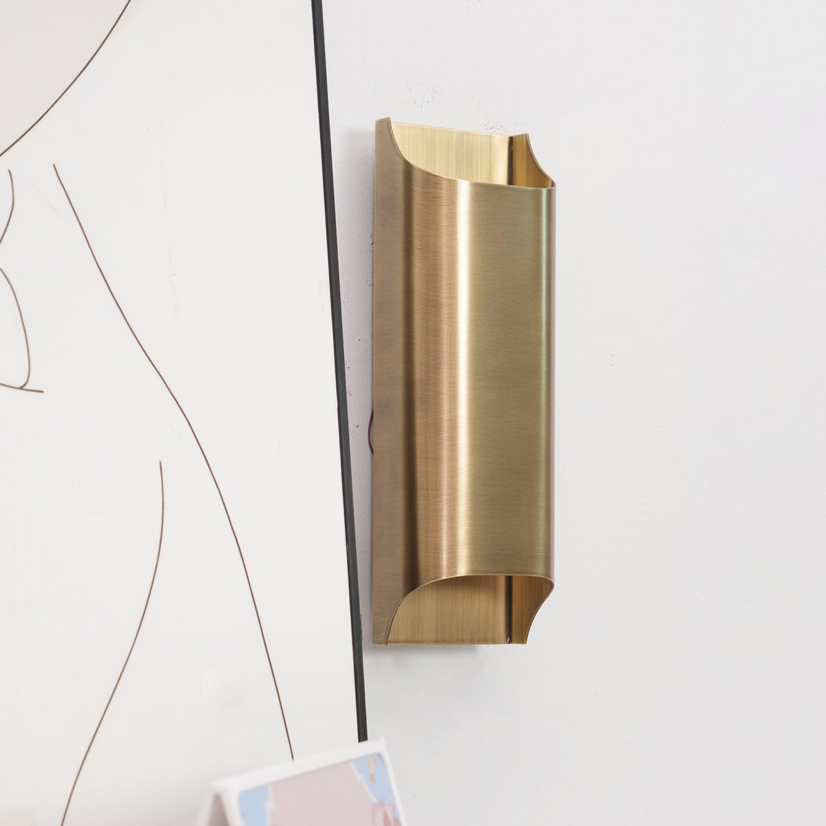 Hardy wandlamp van messing
