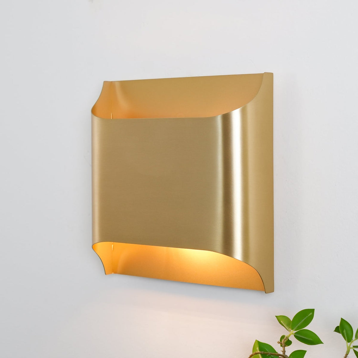Hardy wandlamp van messing