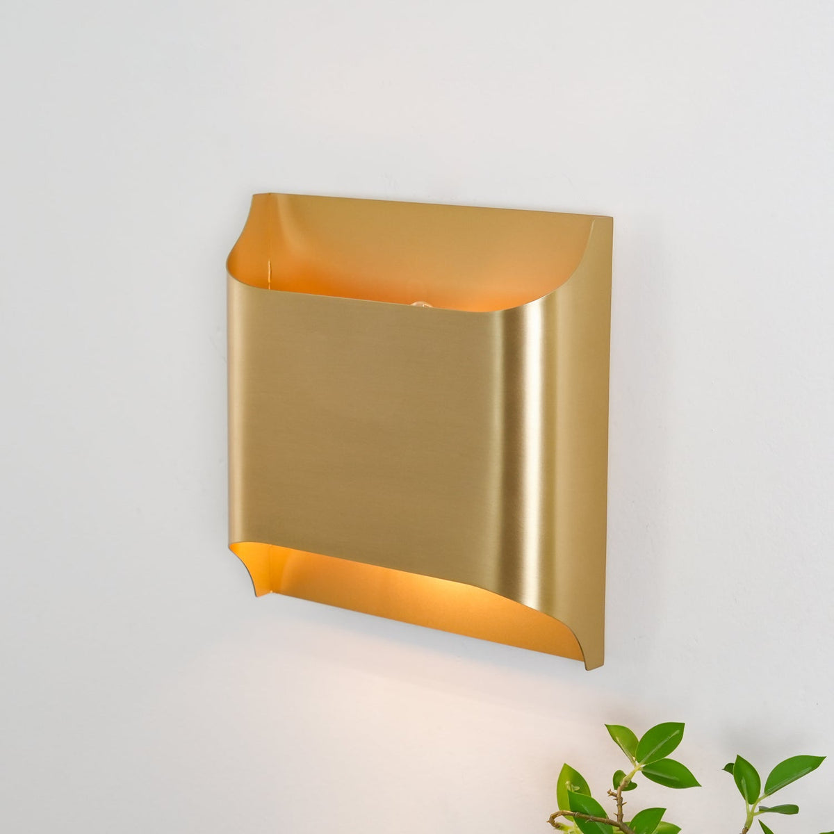 Hardy wandlamp van messing