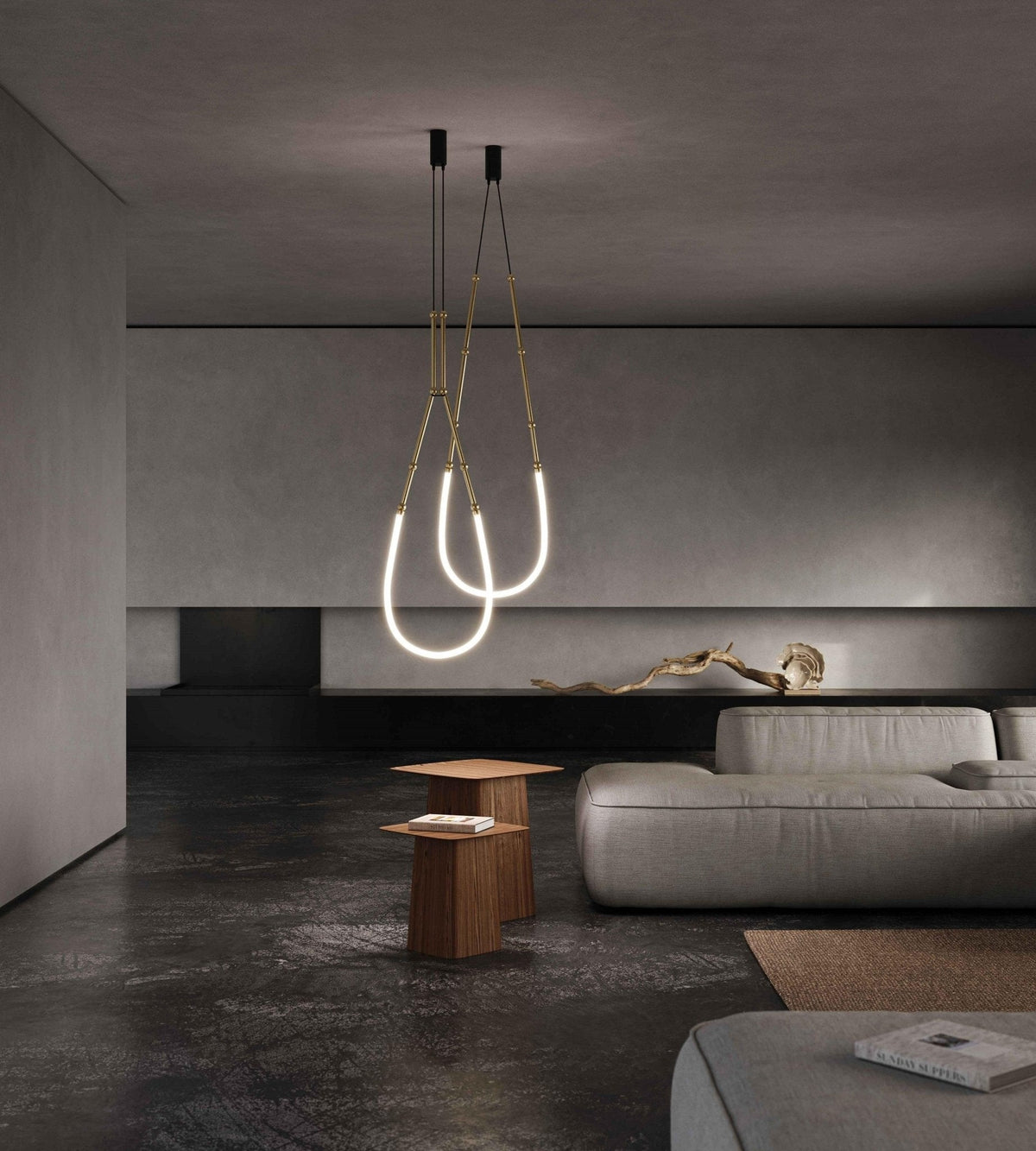 Rio Kroonluchter Leda LED Flexibel Modern Sculpturaal