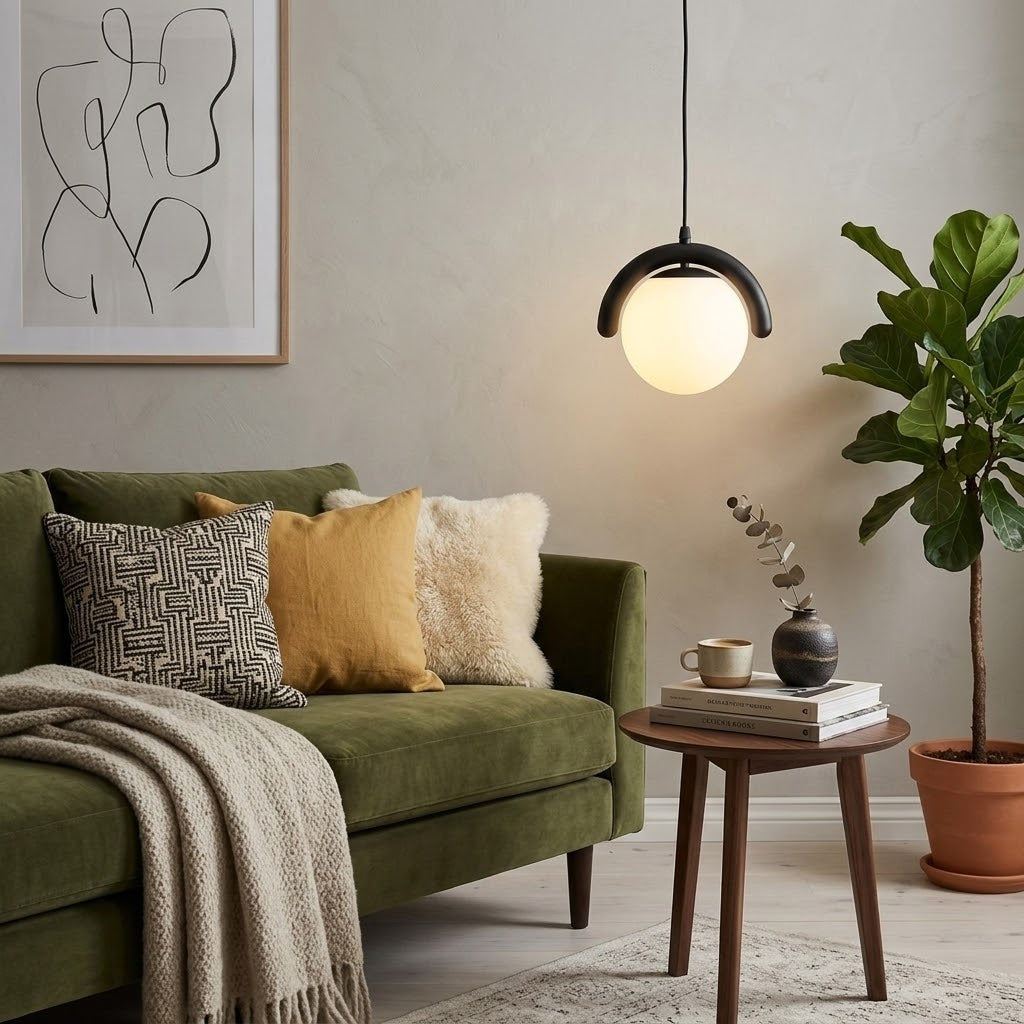 Elowis Lineaire hanglamp met bolvormige lichtpunten
