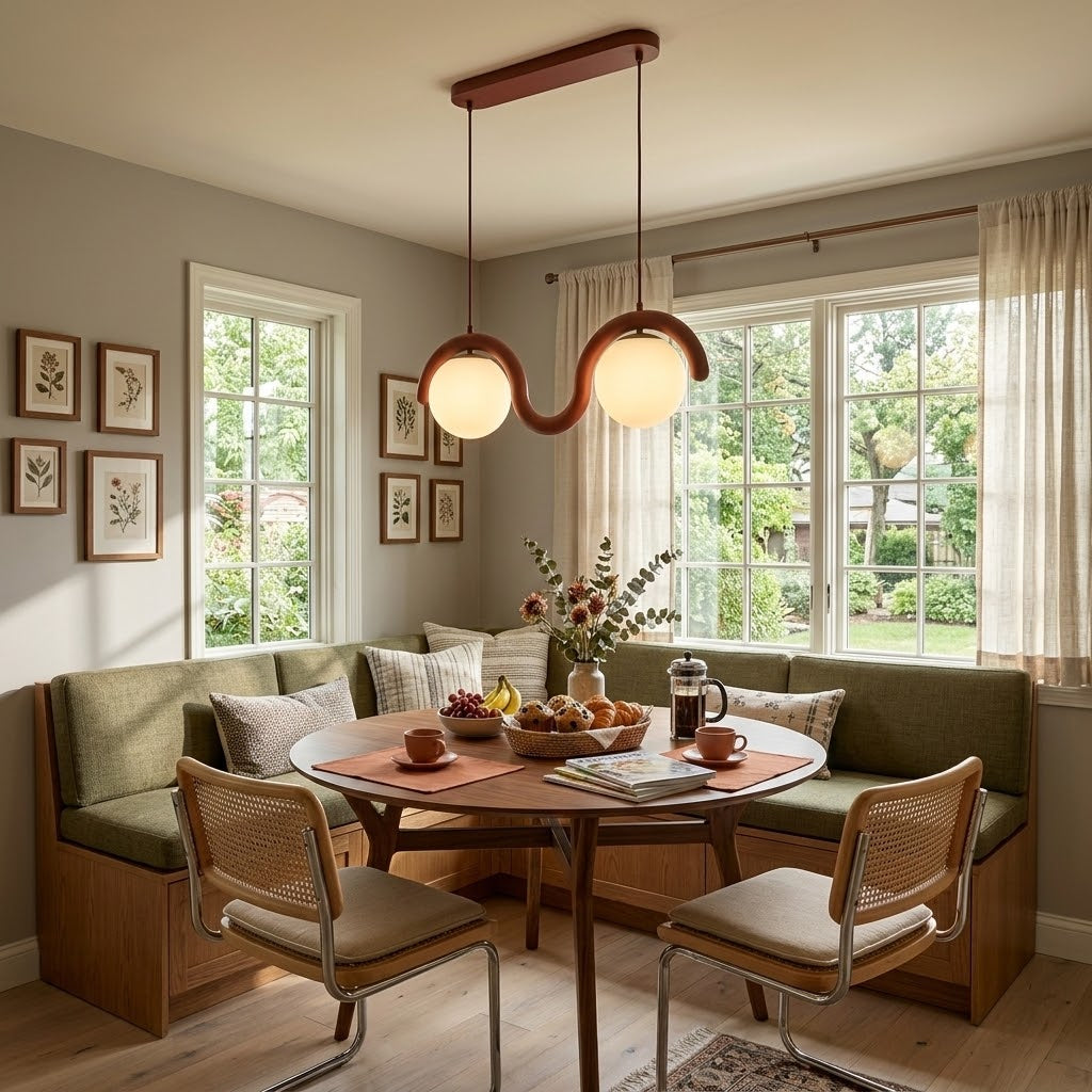 Elowis Lineaire hanglamp met bolvormige lichtpunten