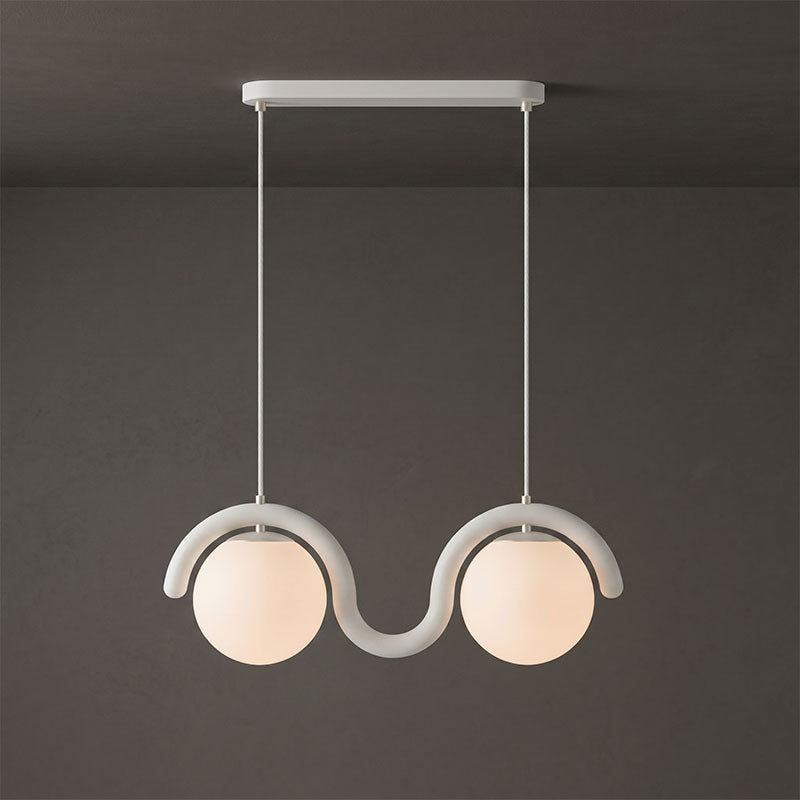 Elowis Lineaire hanglamp met bolvormige lichtpunten