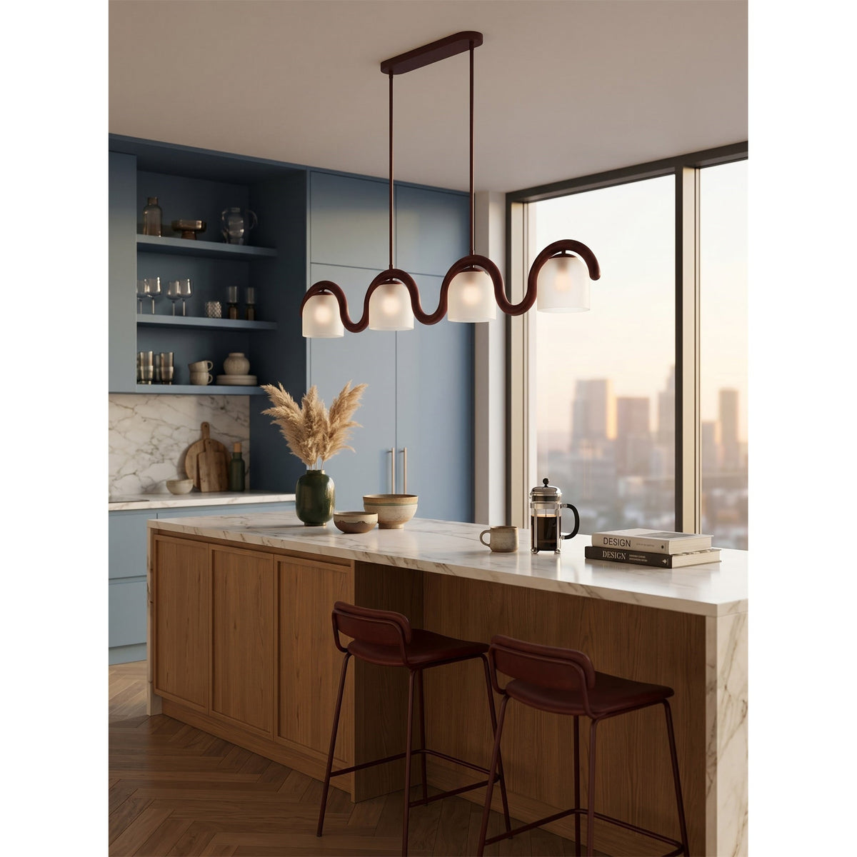 Lenox Linear glas Kroonluchter