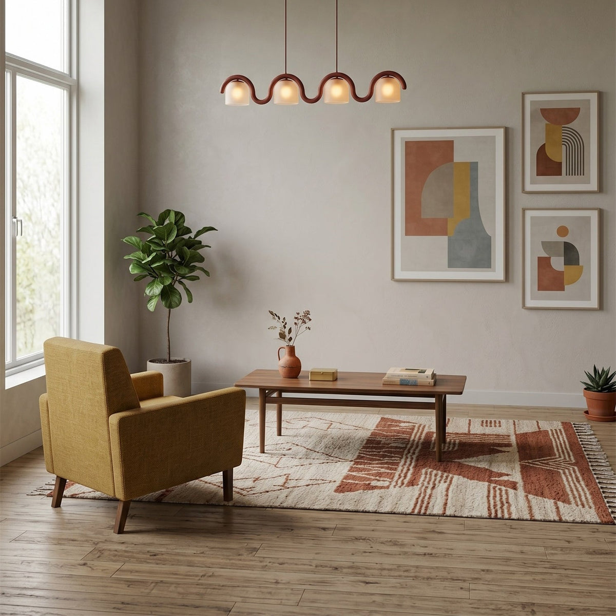 Lenox Linear glas Kroonluchter