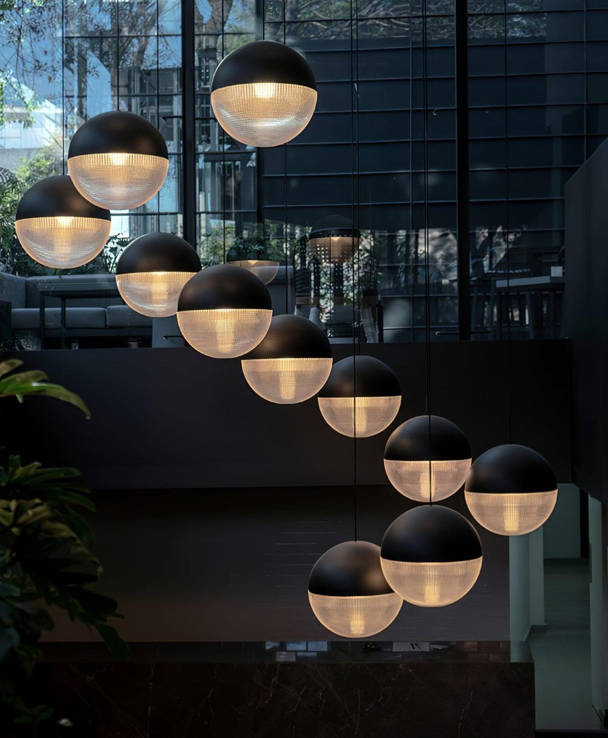 Kevelo Moderne hanglamp van messing glas