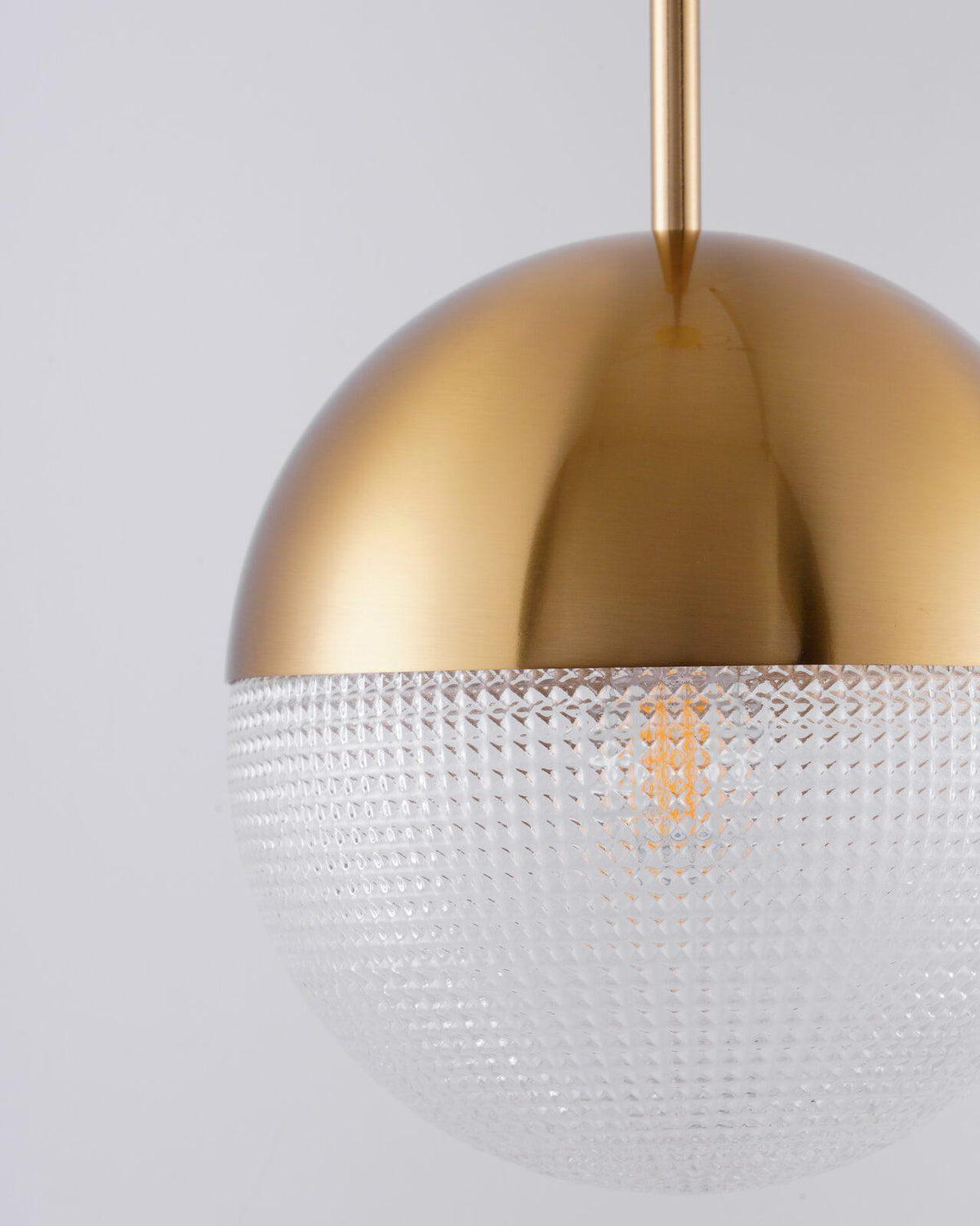 Kevelo Moderne hanglamp van messing glas