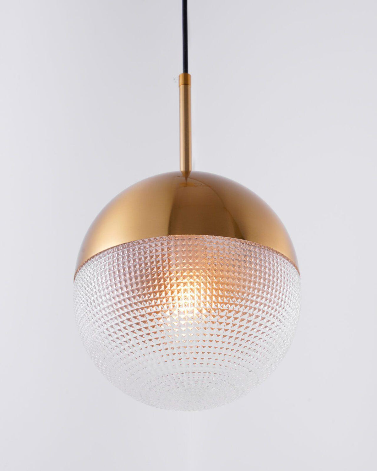 Kevelo Moderne hanglamp van messing glas