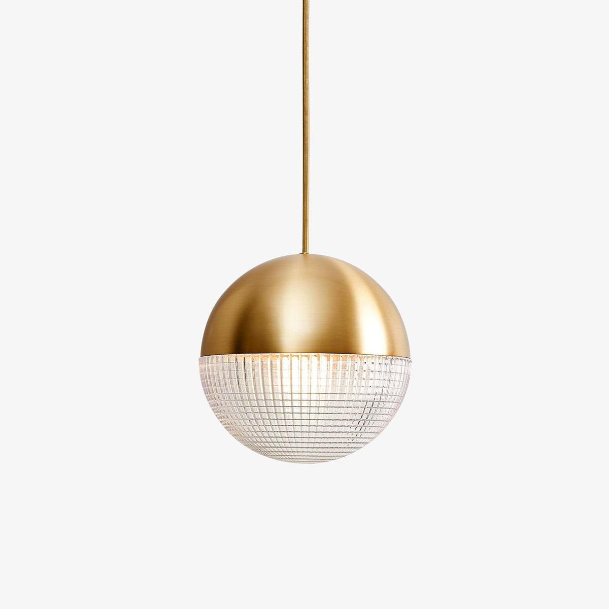 Kevelo Moderne hanglamp van messing glas