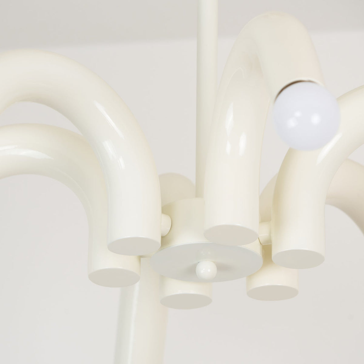 Fivelle Moderne kroonluchter van beige metaal met meerdere armen
