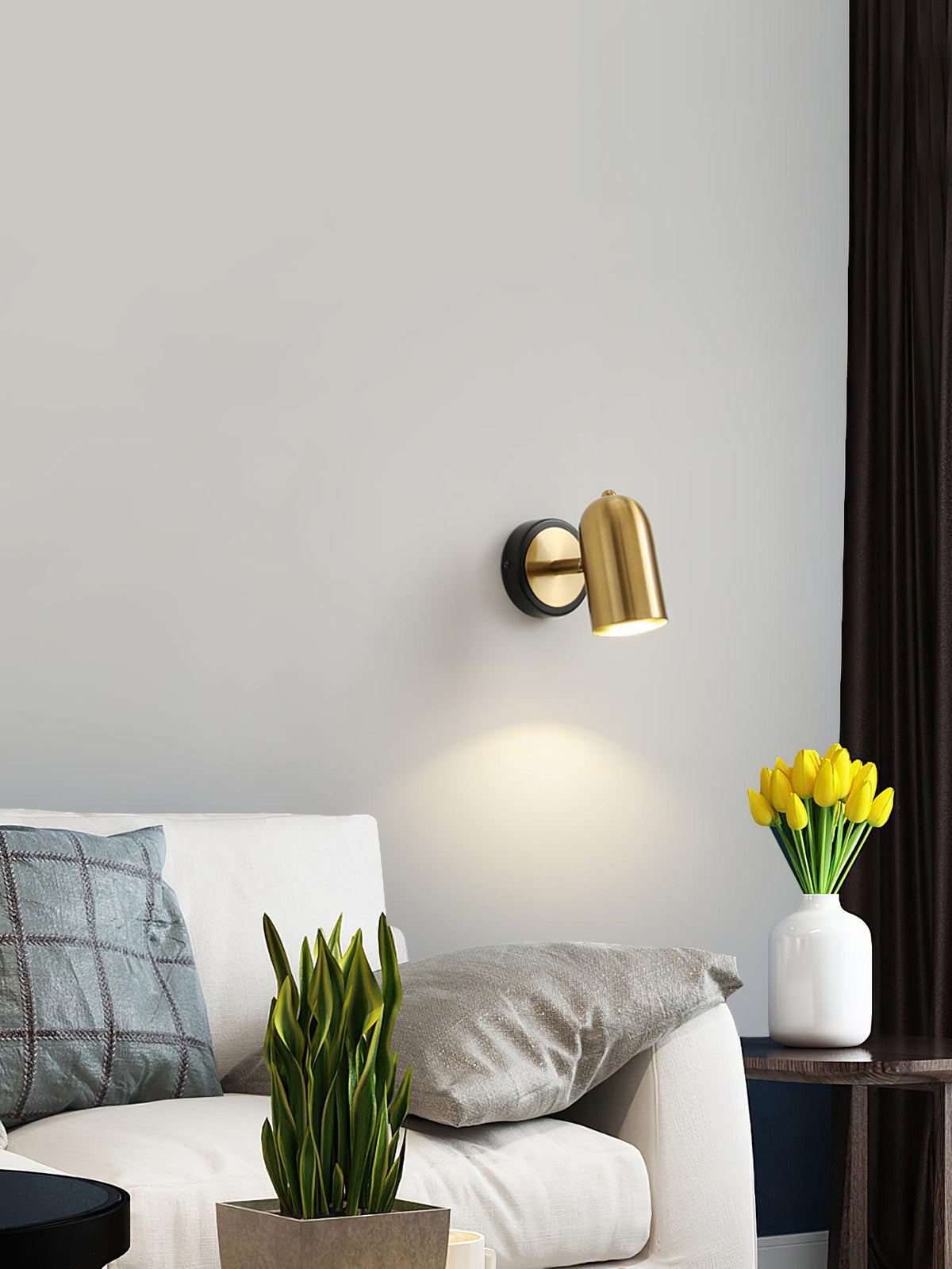 Oriaira moderne minimalistische wandlamp in goudkleurige afwerking