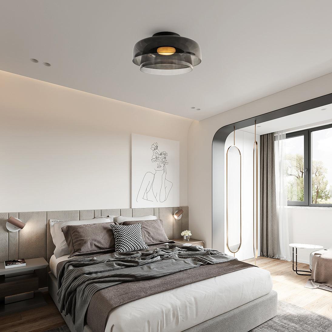 Miroriella plafondlamp gelaagde structuur warm elegant