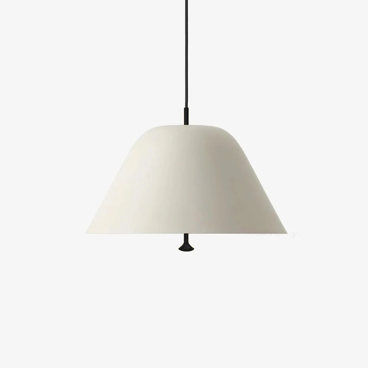 Moderne hanglamp met metalen kap in groen en wit minimalistisch