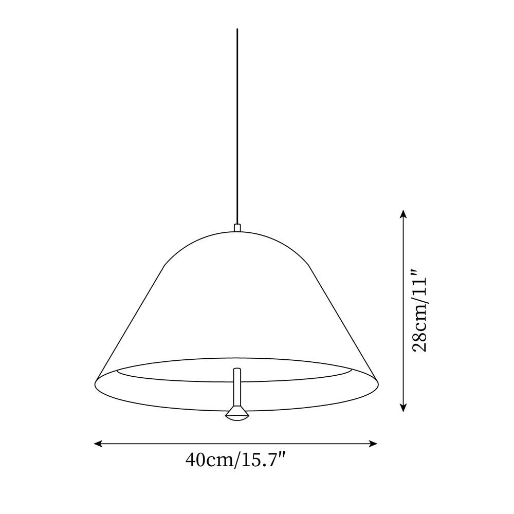 Moderne hanglamp met metalen kap in groen en wit minimalistisch