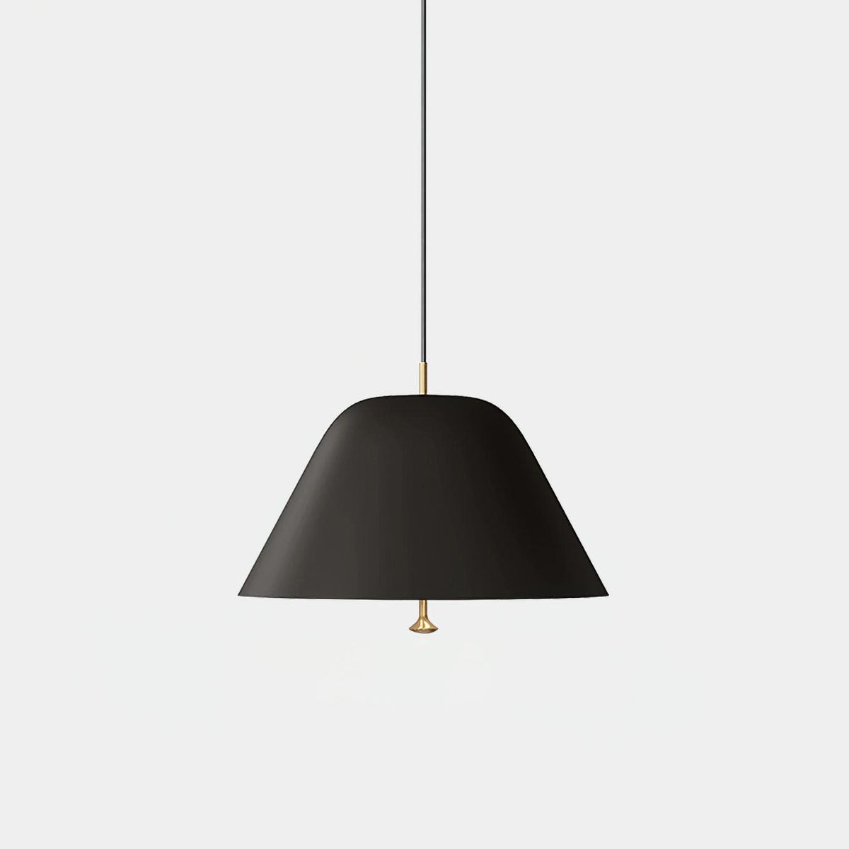 Moderne hanglamp met metalen kap in groen en wit minimalistisch
