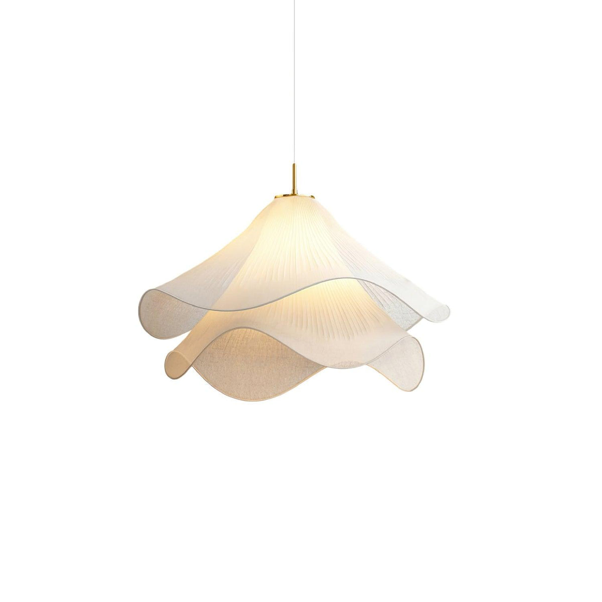 Cirirenne elegante bloemvormige stoffen hanglamp