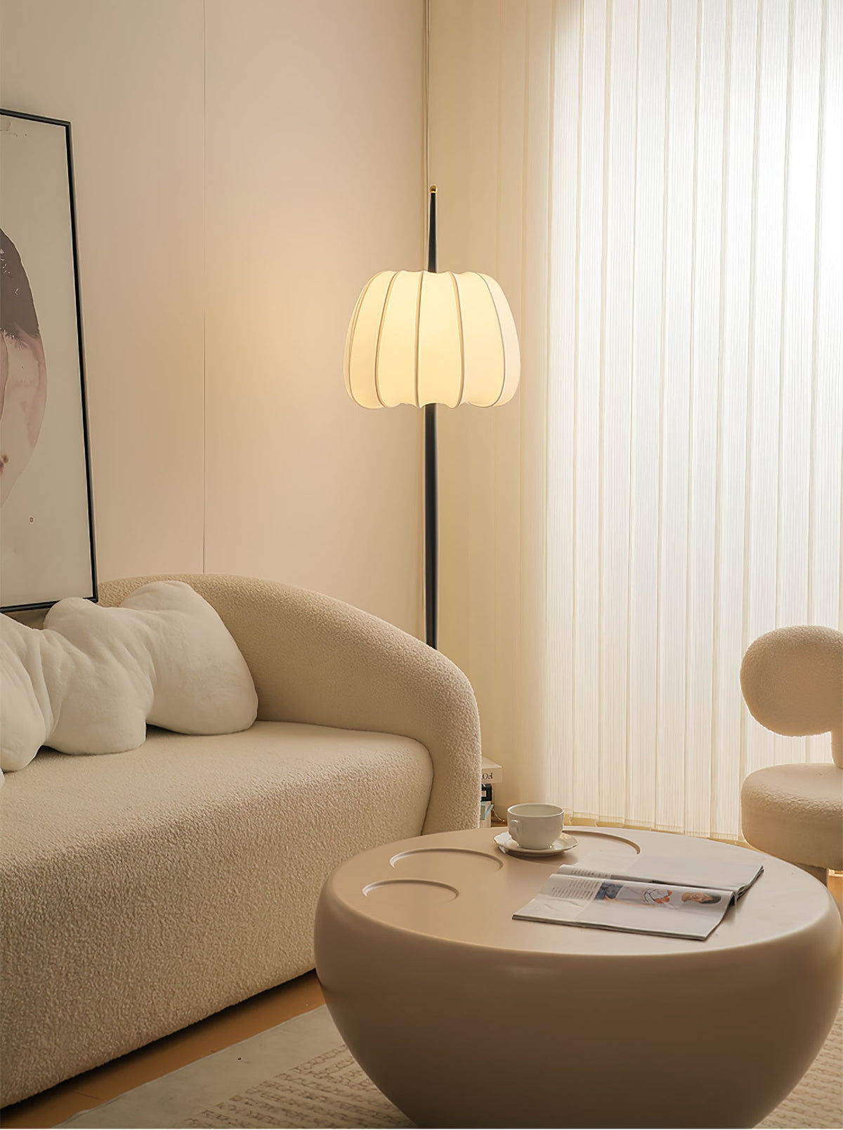 Pick Minimalistische vloerlamp van stof