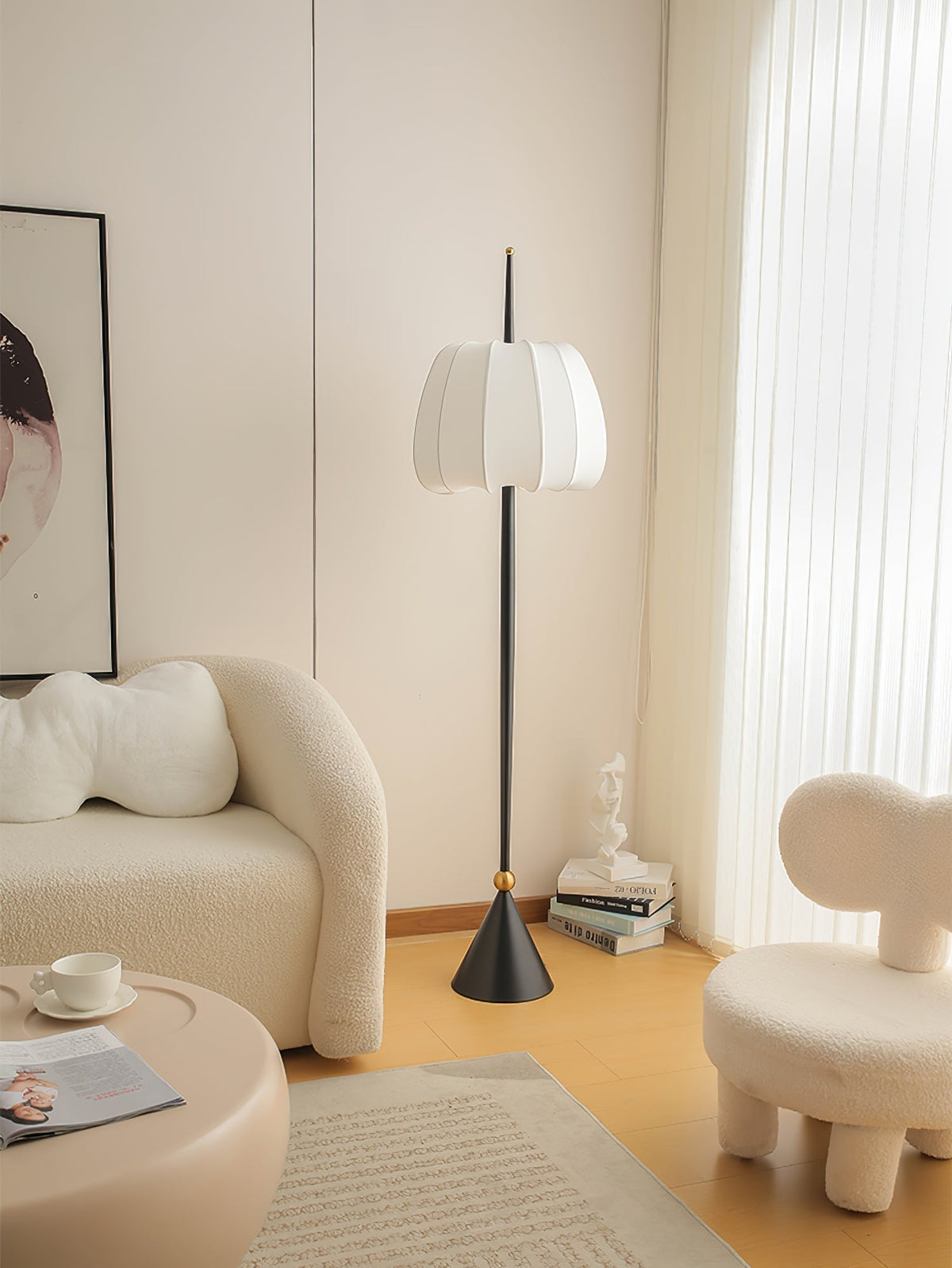 Pick Minimalistische vloerlamp van stof