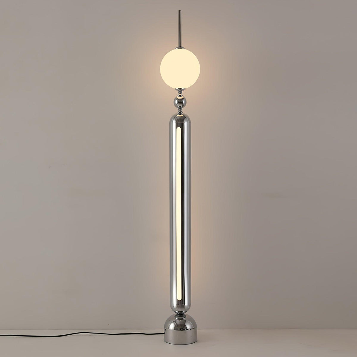 Ardinielle Futuristische vloerlamp van roestvrij staal