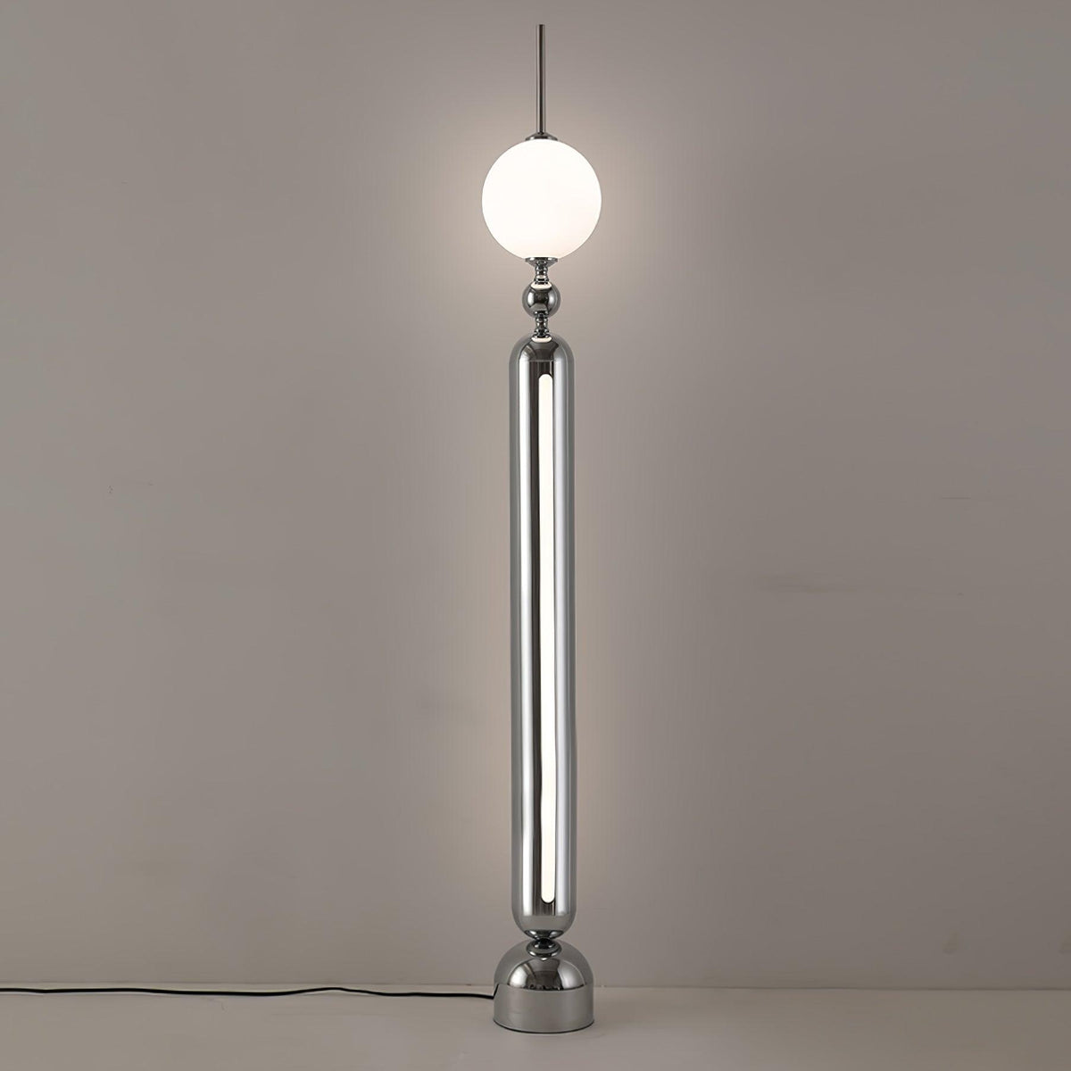 Ardinielle Futuristische vloerlamp van roestvrij staal