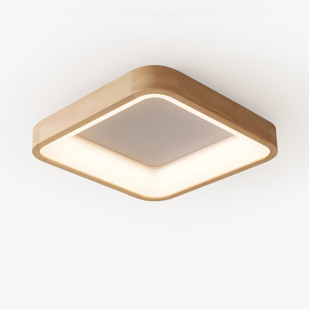 Uphae Moderne plafondlamp van hout met minimalistisch vierkant ontwerp