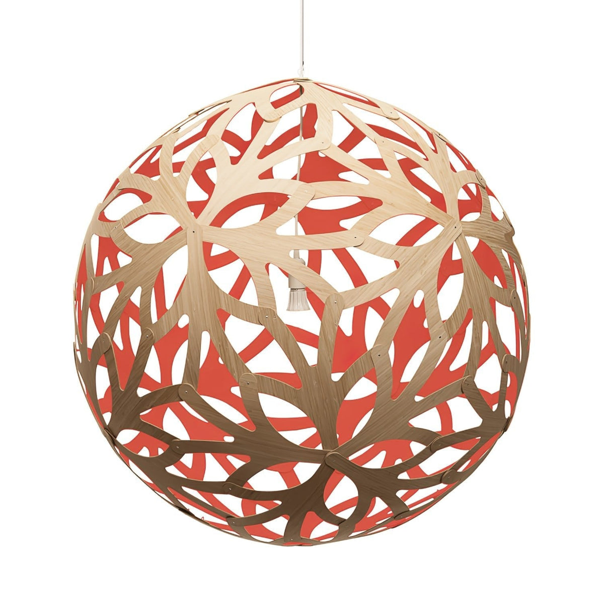 Rininia hanglamp geometrisch geweven hout