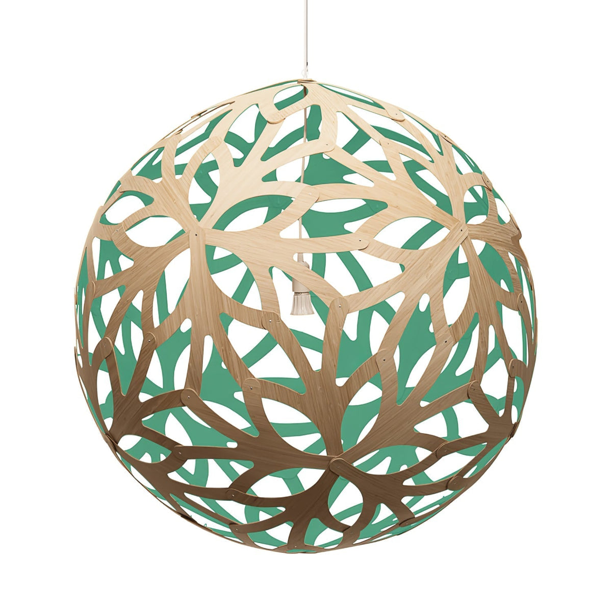 Rininia hanglamp geometrisch geweven hout