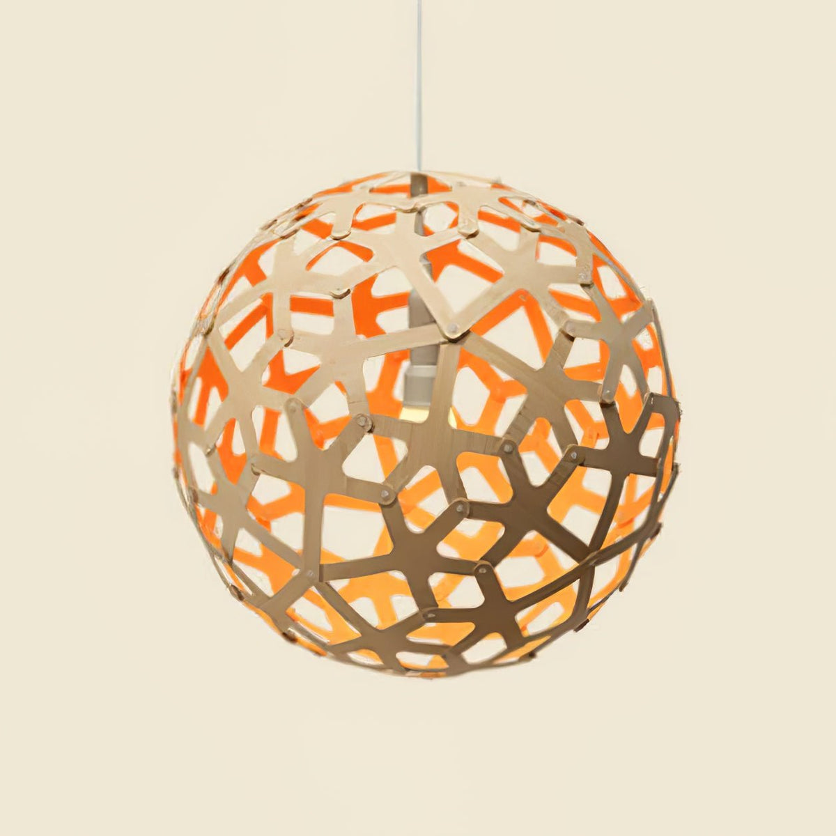 Rininia hanglamp geometrisch geweven hout