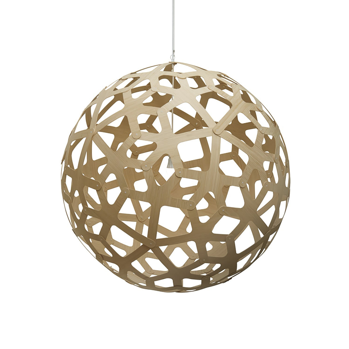 Rininia hanglamp geometrisch geweven hout